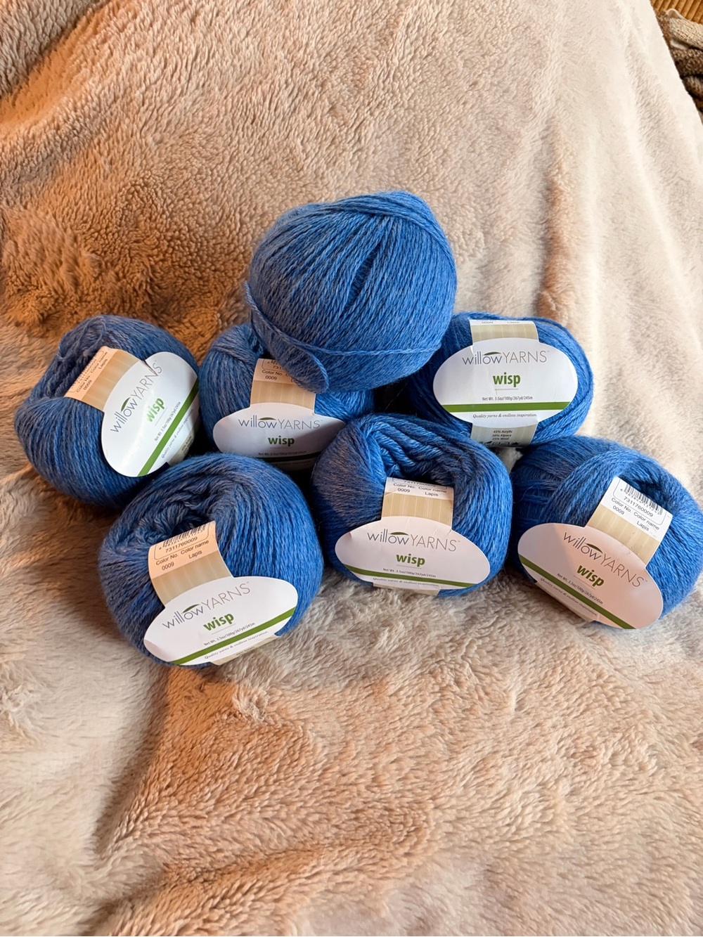 Wisp Blue Yarn - Soft Wool Blend